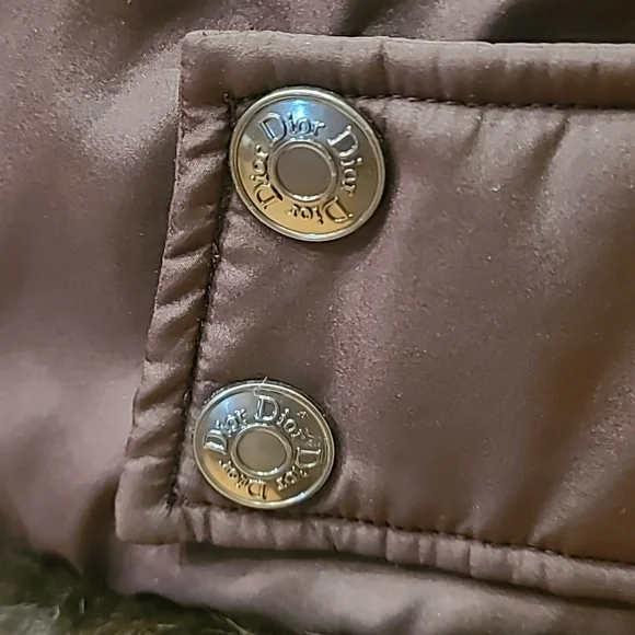 Christian Dior Vintage Winter Jacket in Chestnut Brown with Fur Trim size 40 / 8 - Picture 11 of 15